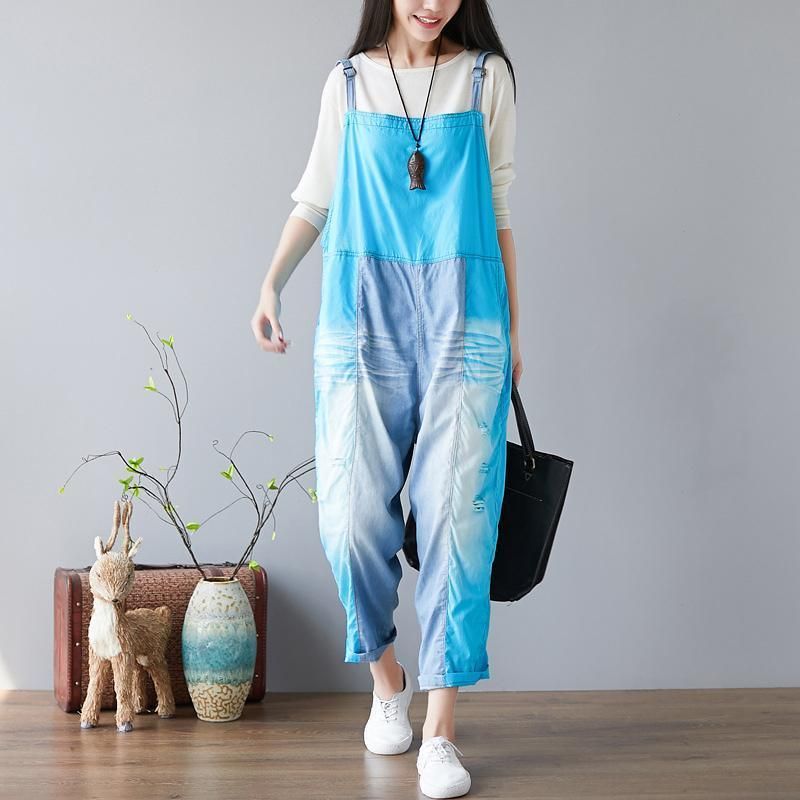 Snoep Kleur Splicing Gaten Verstelbare Sling Rompertjes Jumpsuits