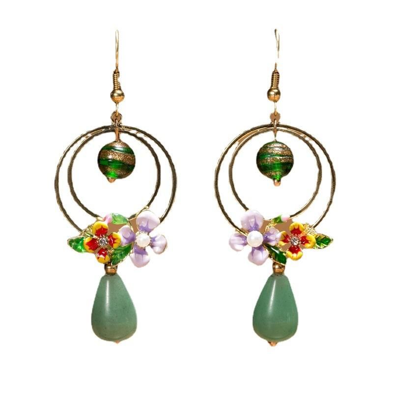 Palace Vintage Etnische Stijl Cloisonne Oorbellen