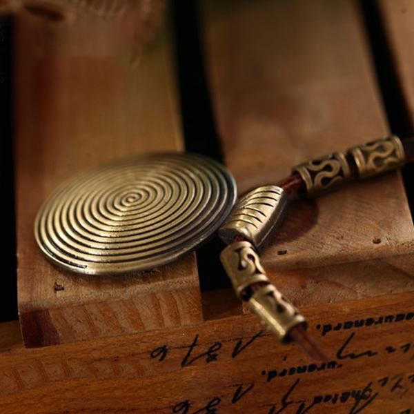 Retro Accessoires Leren Ketting Ronde Kettingen