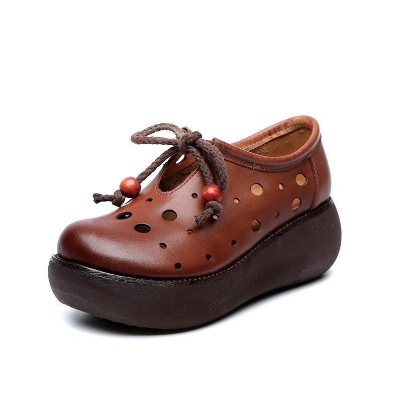 Uitgeholde Effen Kleur Veterschoenen Damessandalen