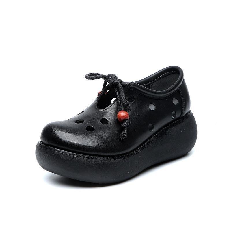 Uitgeholde Effen Kleur Veterschoenen Damessandalen