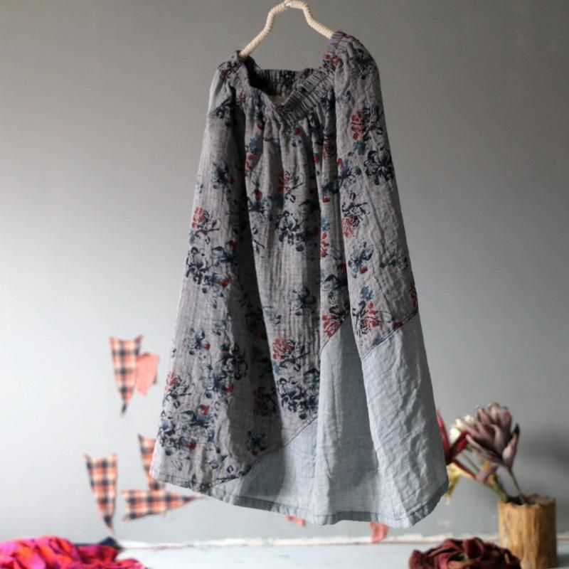 Lente Zomer Plus Maat Retro Katoen Linnen Losse Rok